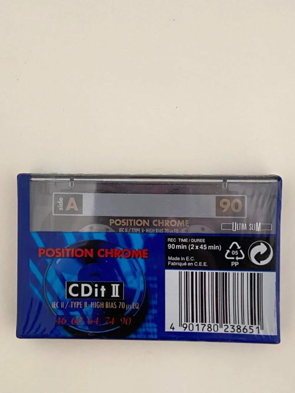 Vintage Sony CDit II 90 High Bias Type II Blank Cassette Tape - New